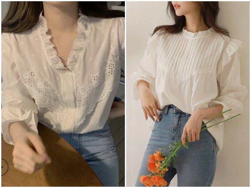 30 mẫu áo kiểu nữ đẹp giúp nàng phối đồ chuẩn fashionista