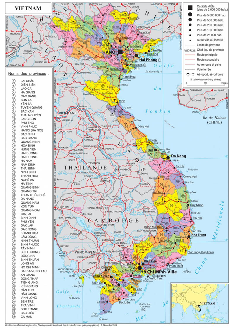 Bản đồ Việt Nam và bản đồ hành chính 63 tỉnh thành mới nhất