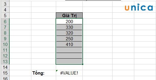 Hàm value là gì ?Cách sửa lỗi #value trong Excel chính xác nhất