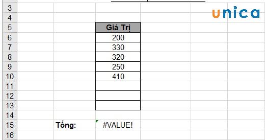 Hàm value là gì ?Cách sửa lỗi #value trong Excel chính xác nhất