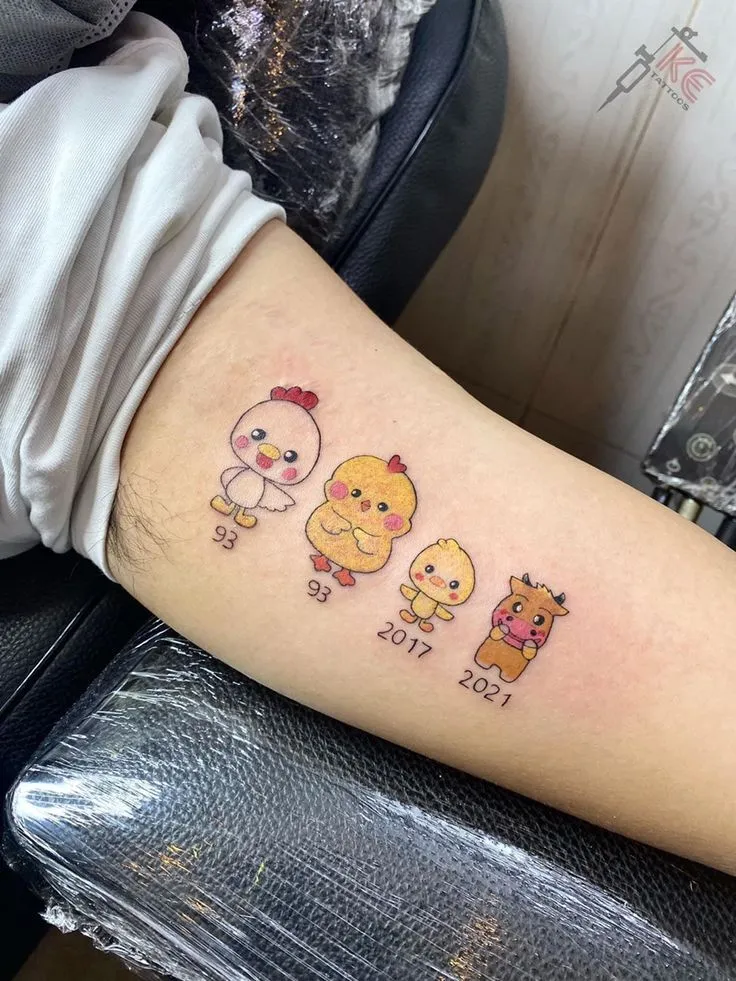 333+ hình xăm gia đình con giáp cực đáng yêu - Genztattoo