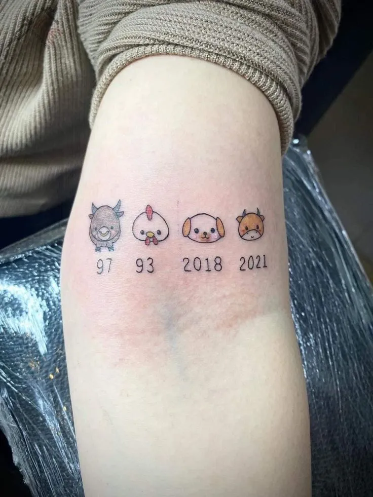 333+ hình xăm gia đình con giáp cực đáng yêu - Genztattoo