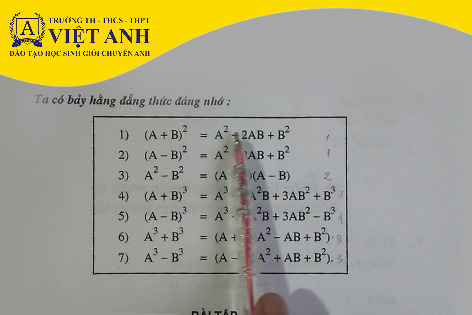 7 hằng đẳng thức đáng nhớ - Công thức và cách nhớ hiệu quả