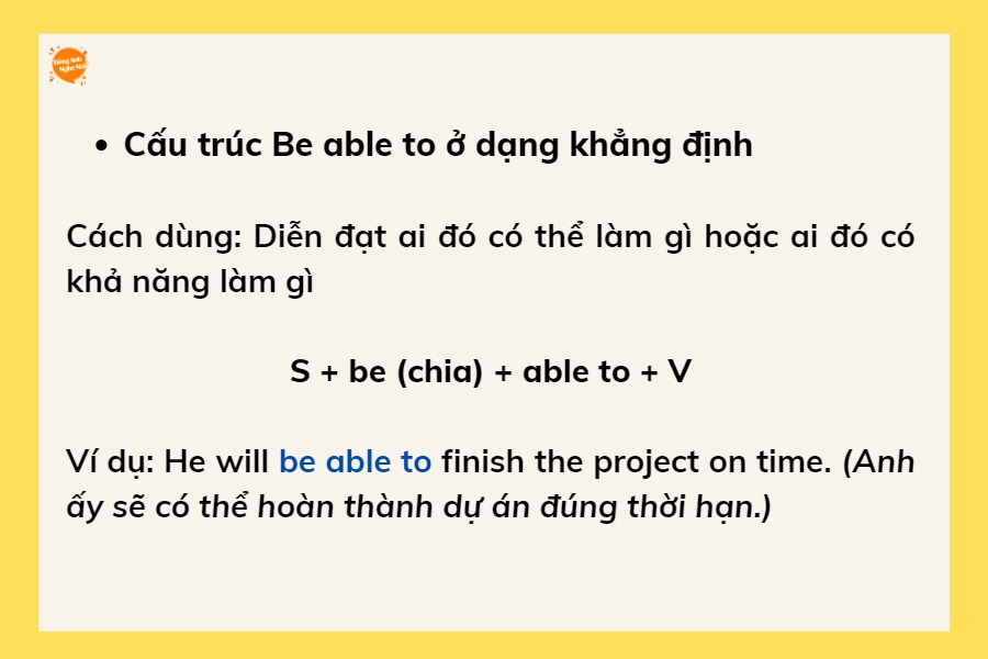 Cấu trúc Be able to – Định nghĩa và cách dùng chuẩn xác