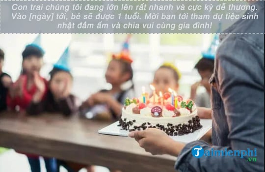 Mời tham gia tiệc sinh nhật