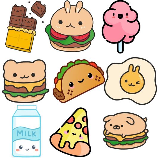 Tổng Hợp Mẫu Sticker Cute Food, Sticker Đồ Ăn Dễ Thương