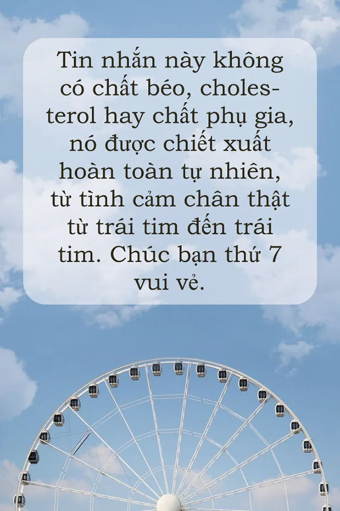 57 lời chúc thứ 7 ý nghĩa, ngọt ngào