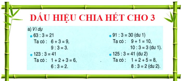 Tổng hợp kiến thức và cách giải bài tập dấu hiệu chia hết cho 3