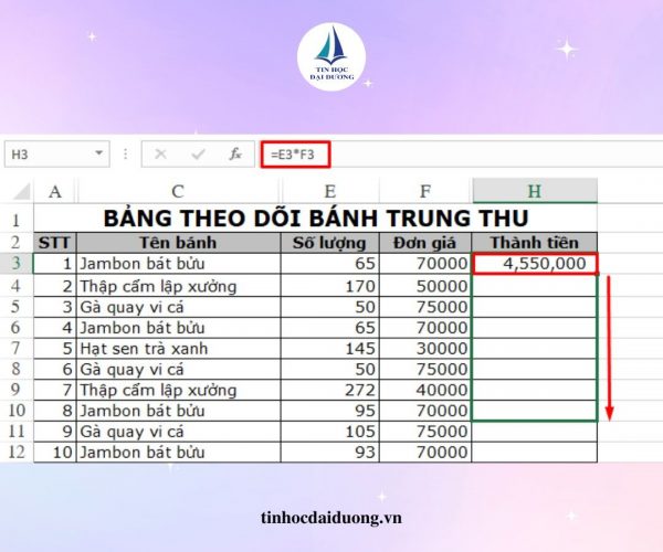 Hướng dẫn chi tiết 02 Cách copy công thức trong Excel