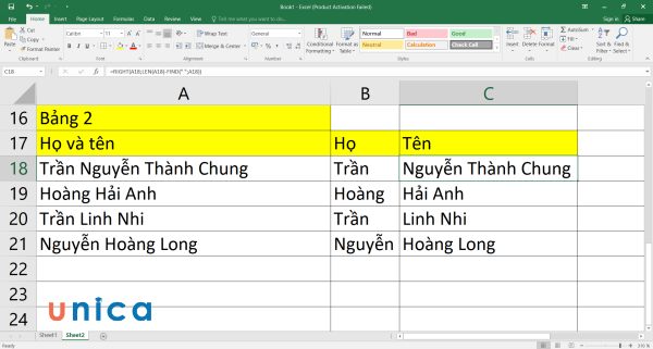 3 cách chia cột trong excel mà bạn cần biết để làm việc hiệu quả