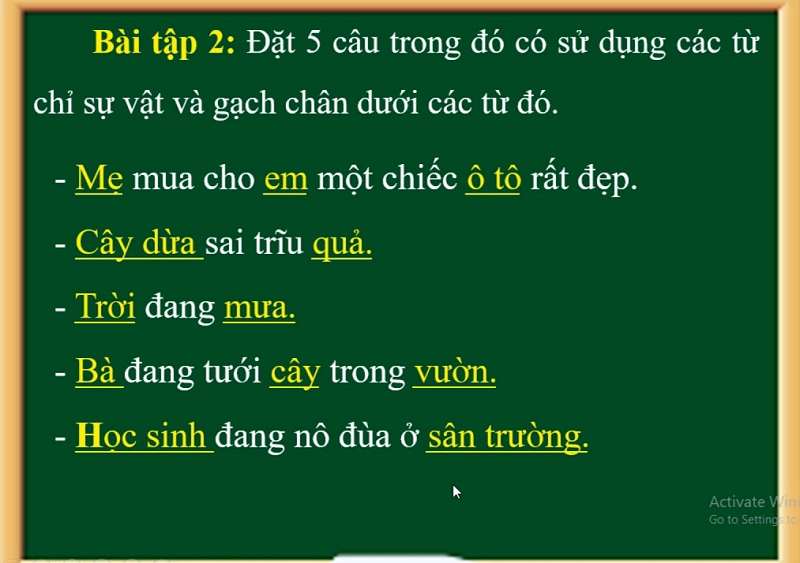 Từ chỉ sự vật lớp 2 là gì? Tất cả kiến thức từ chỉ sự vật tiếng Việt lớp 2