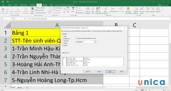 3 cách chia cột trong excel mà bạn cần biết để làm việc hiệu quả