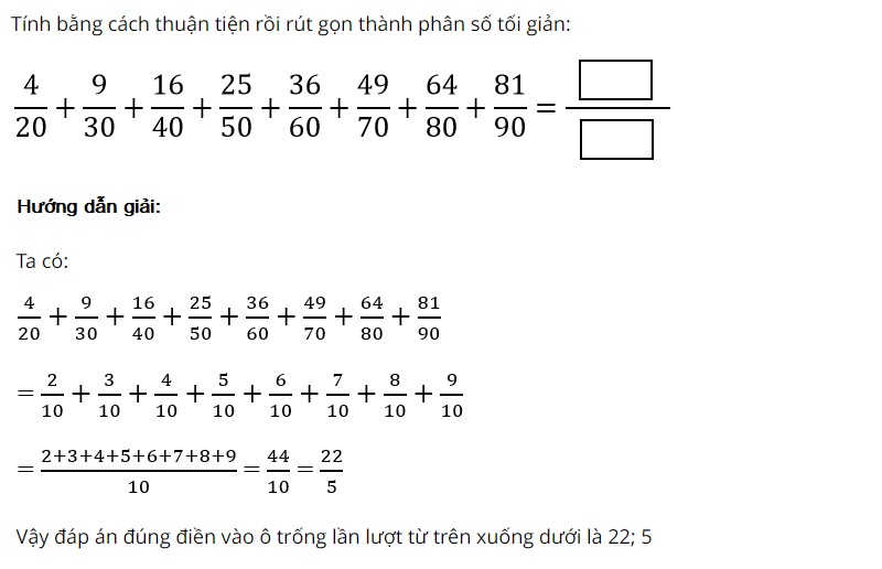 Quy trình giải toán phép cộng phân số từng bước chi tiết nhất