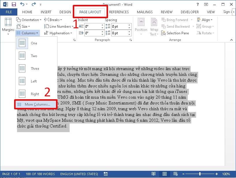 Hướng dẫn cách chia cột trong Word đơn giản, nhanh chóng