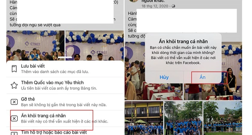 Ẩn bài viết trên Facebook: Ẩn bài viết trên FB với 1 người, người lạ