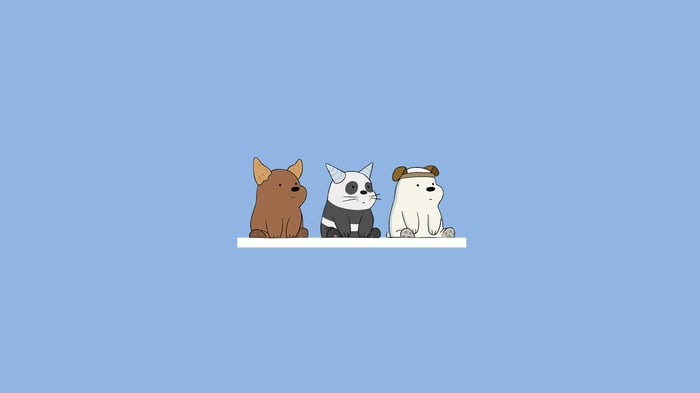 Bức tranh nền We Bare Bears đẹp lung linh