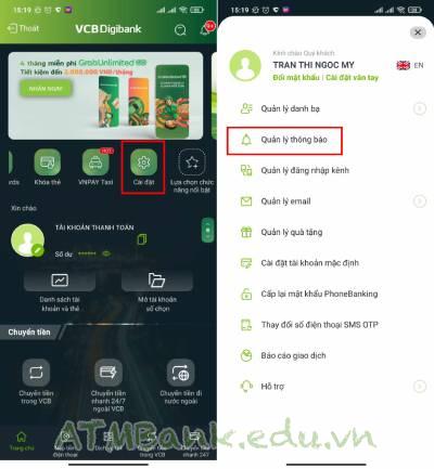 Cách đăng ký SMS Banking Vietcombank qua app mới nhất 2024