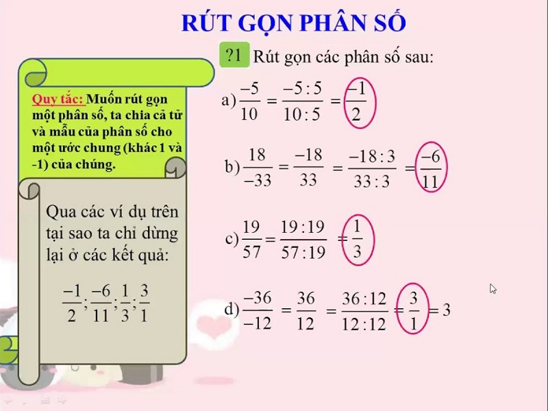 5 Cách rút gọn phân số toán lớp 4 và hướng dẫn giải chi tiết