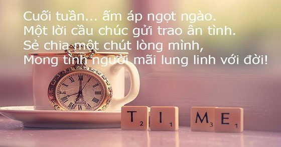 Lời chúc cuối tuần cho người yêu ngọt ngào và lãng mạn