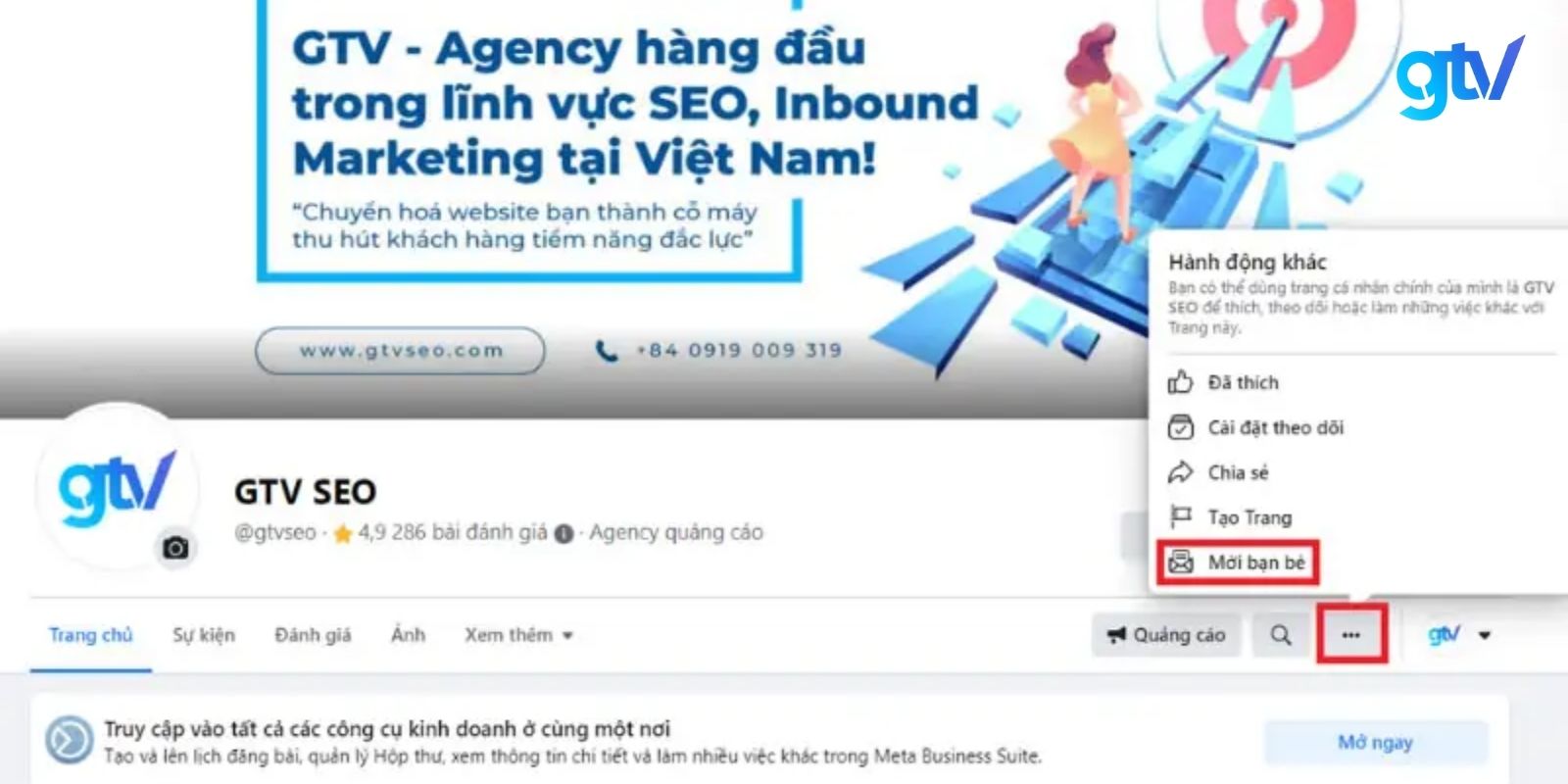 Cách mời bạn bè thích (theo dõi) trang Facebook dễ nhất