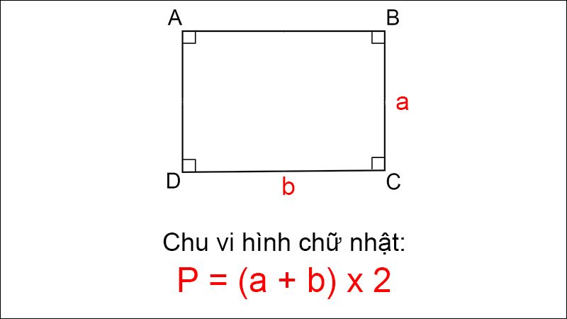 Công thức tính chu vi hình vuông, chữ nhật, tam giác, hình tròn, hình thoi