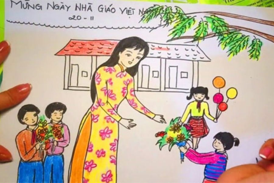 50+ Bức Tranh Vẽ 20 11 Ngày Nhà Giáo Việt Nam Đẹp Và Ý Nghĩa Nhất