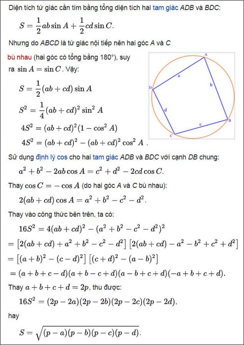 Bí Mật Đằng Sau Công Thức Tính Diện Tích Tứ Giác