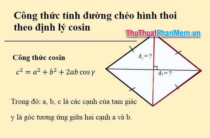 Khám phá công thức tính đường chéo hình thoi & ví dụ minh họa