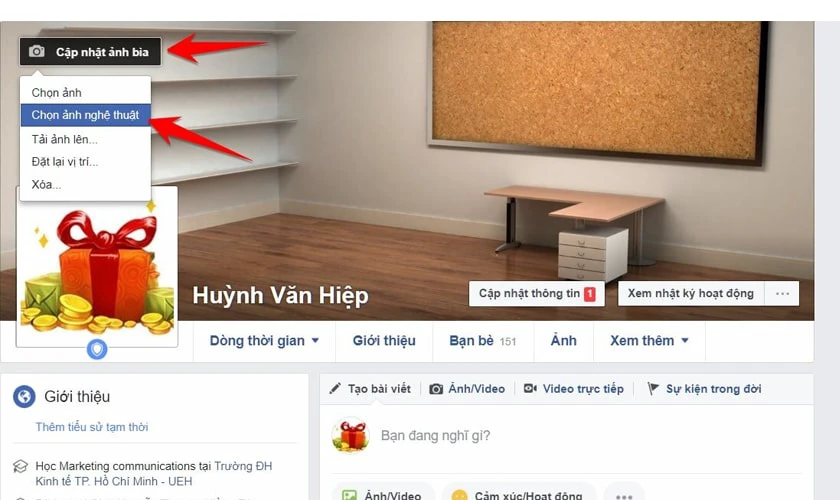 Cách ẩn để ảnh bìa Facebook chế độ chỉ mình tôi (riêng tư)