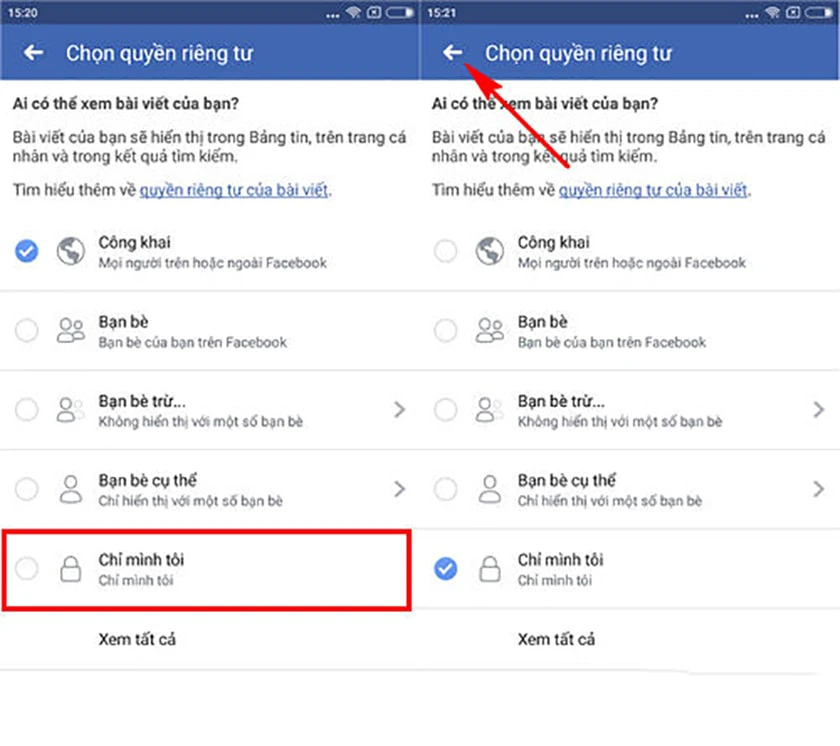 Cách ẩn để ảnh bìa Facebook chế độ chỉ mình tôi (riêng tư)