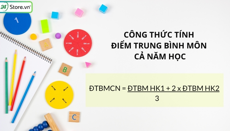 Cách tính điểm trung bình môn học kỳ 1, học kỳ 2, cả năm MỚI NHẤT