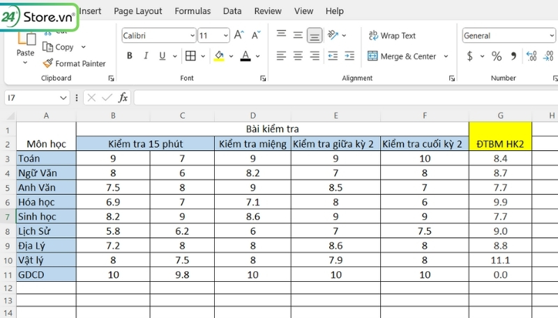 Cách tính điểm trung bình môn học kỳ 1, học kỳ 2, cả năm MỚI NHẤT