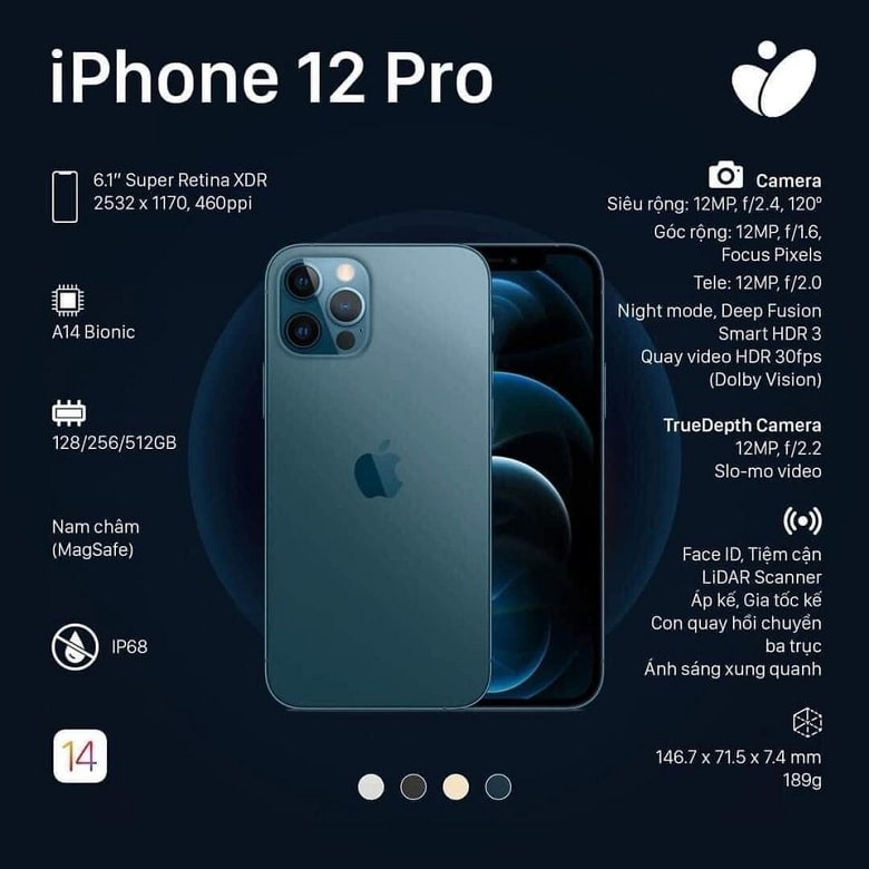 iPhone 12 Pro Max dài bao nhiêu cm, iPhone 12 Pro Max bao nhiêu inch?