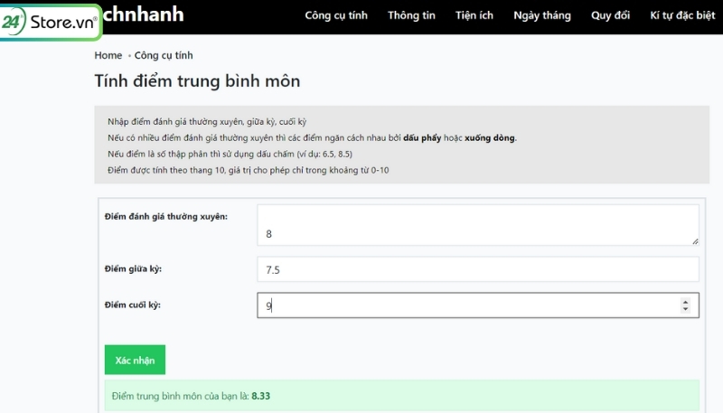 Cách tính điểm trung bình môn học kỳ 1, học kỳ 2, cả năm MỚI NHẤT