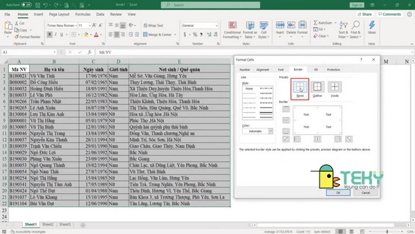 Hướng dẫn cách xóa khung, ô và cách xóa cột trong excel