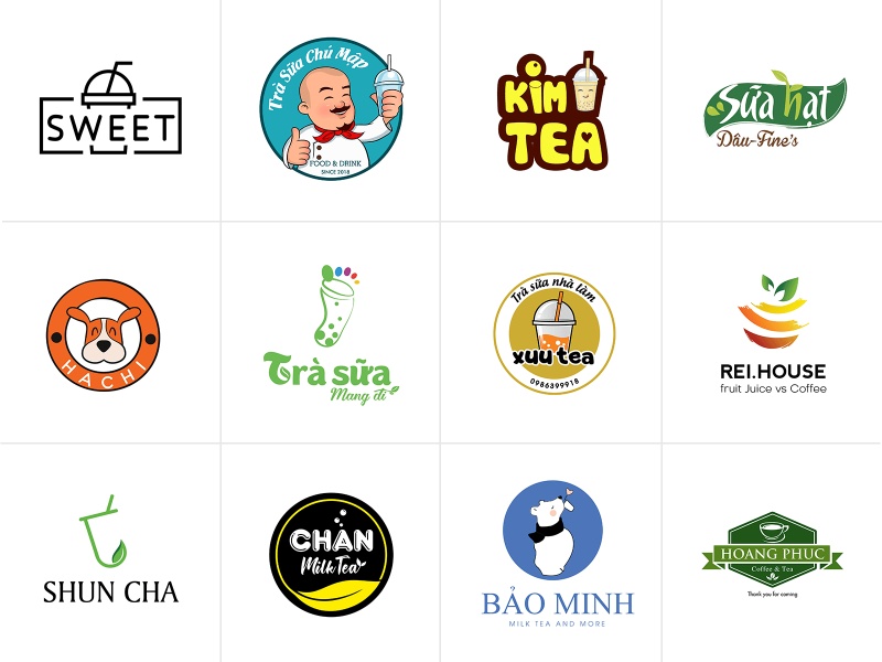 50+ Mẫu logo trà sữa ấn tượng, thu hút nhất năm 2024