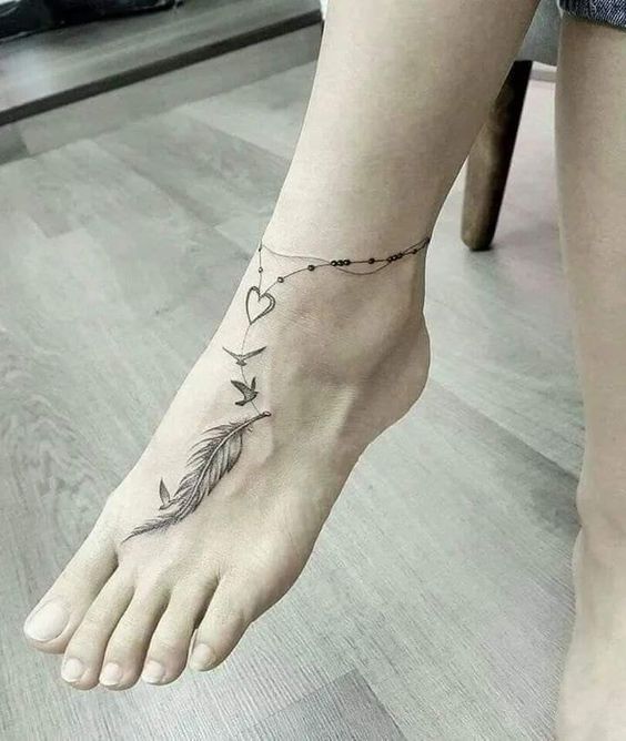 999+ hình xăm lắc chân mini cực độc đáo cho nam và nữ - Genztattoo