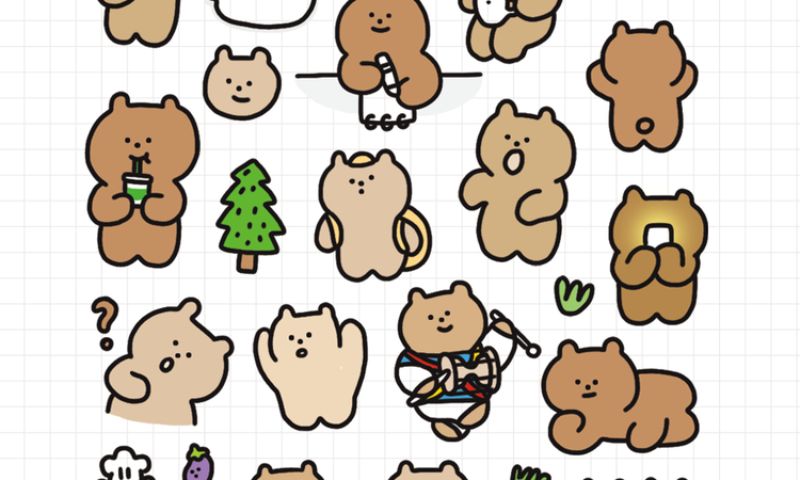 15 Mẫu sticker gấu béo cute dễ thương ấn tượng độc đáo 2024