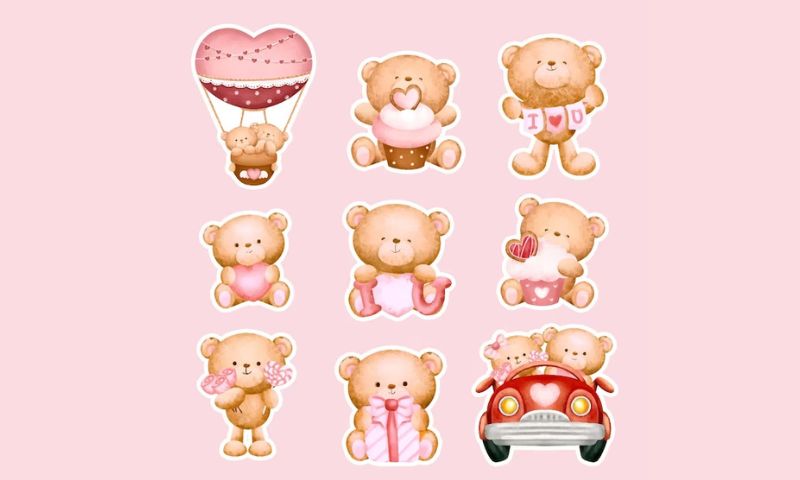 15 Mẫu sticker gấu béo cute dễ thương ấn tượng độc đáo 2024