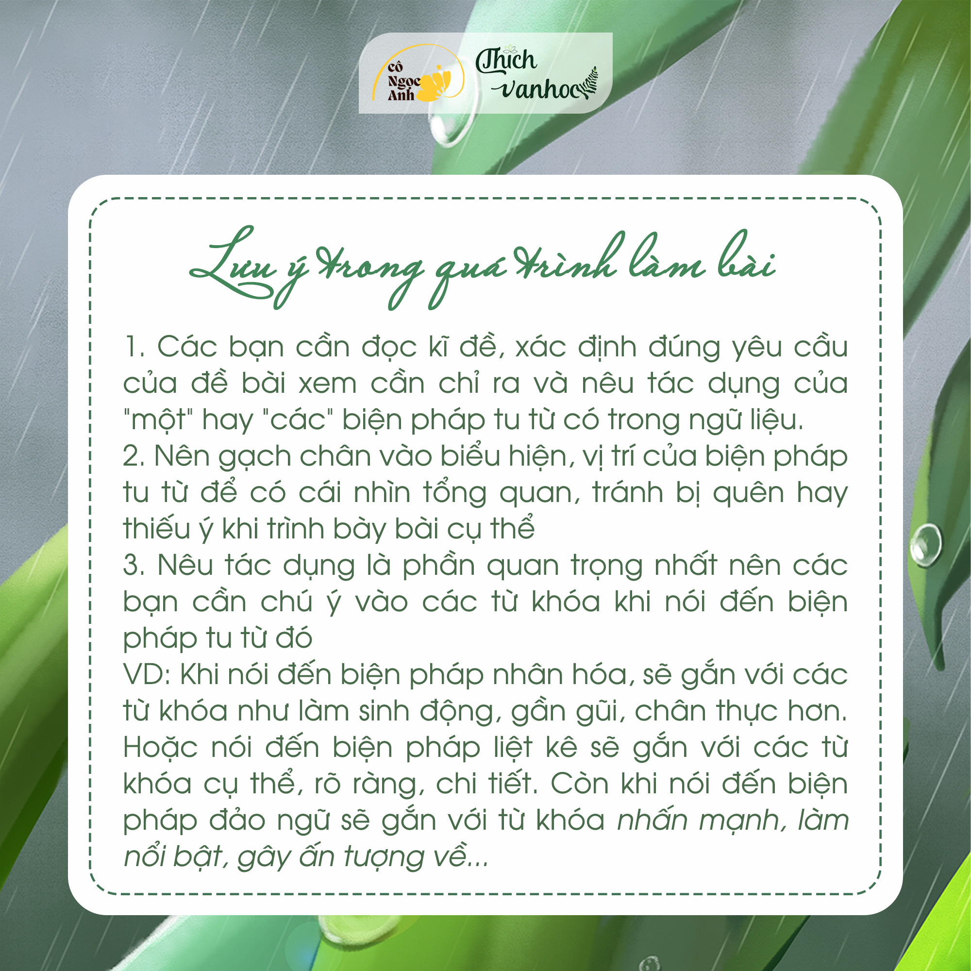 Ăn trọn điểm câu hỏi chỉ ra và nêu tác dụng biện pháp tu từ