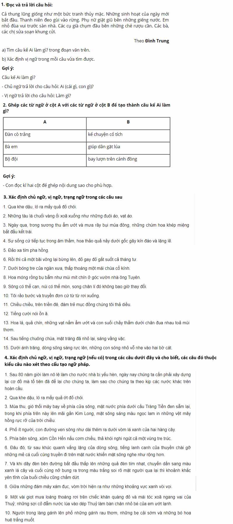 Giúp con làm bài tập tiếng việt lớp 4 chủ ngữ vị ngữ không còn khó nhờ 5 bí quyết này!