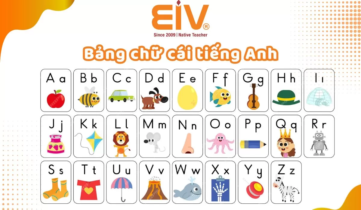 Bảng chữ cái tiếng Anh kèm cách phát âm chuẩn nhất