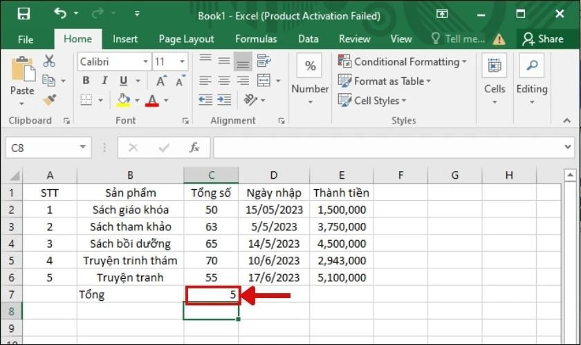 Tất tần tật về cách sử dụng hàm COUNT trong Excel đơn giản