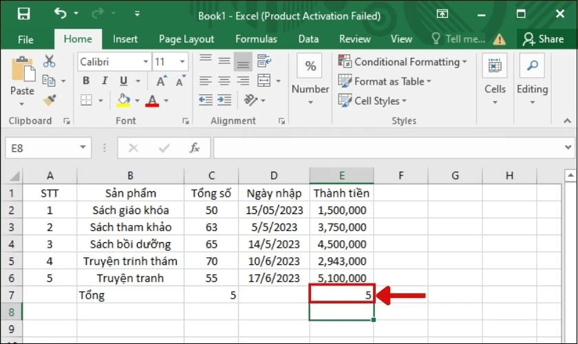 Tất tần tật về cách sử dụng hàm COUNT trong Excel đơn giản