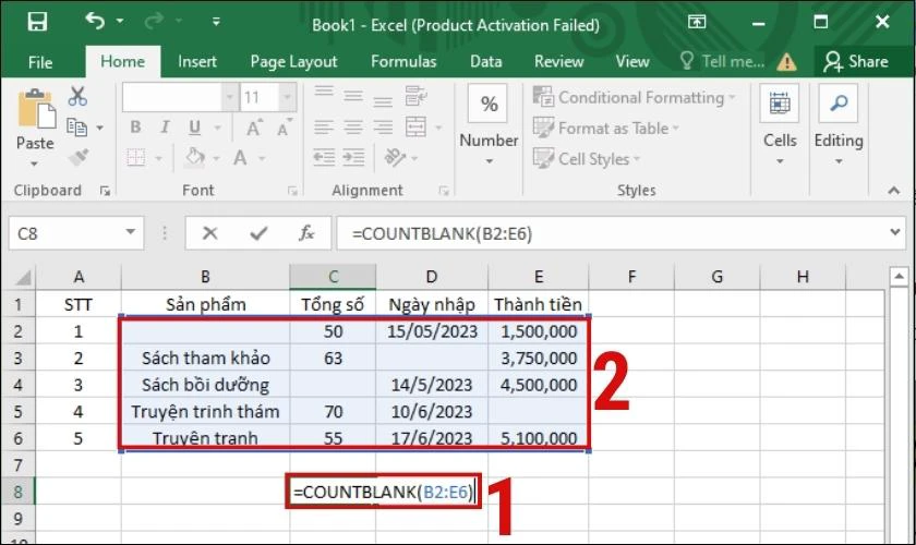 Tất tần tật về cách sử dụng hàm COUNT trong Excel đơn giản