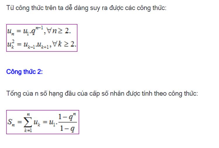 Tổng Hợp Công Thức Cấp Số Nhân Và Lý Thuyết Từ A Đến Z