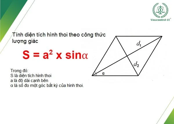 Công thức tính diện tích hình thoi & bài tập có lời giải