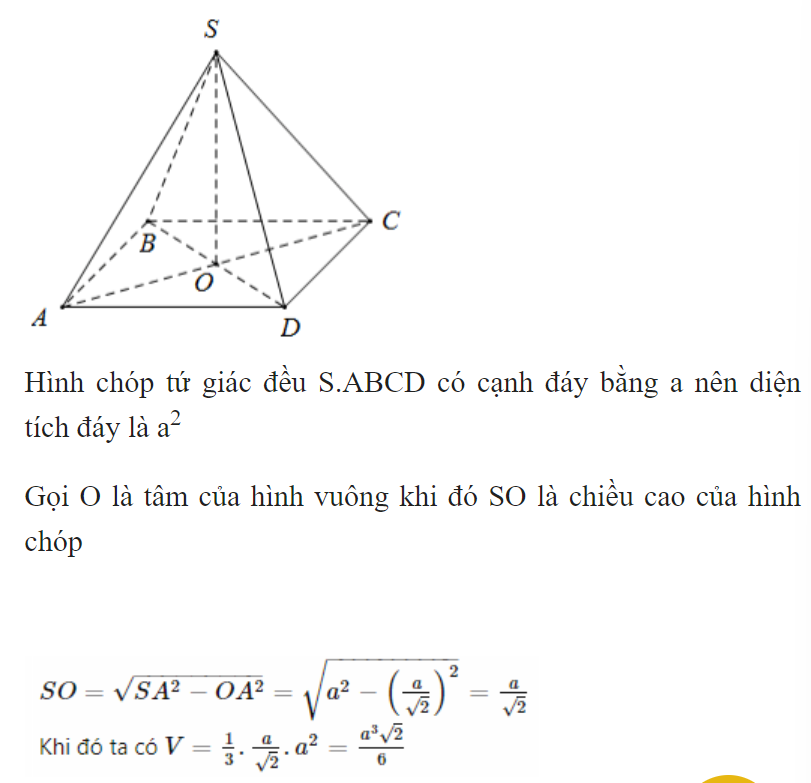 12 Công Thức Tính Thể Tích Khối Chóp Kèm Ví Dụ Cụ Thể