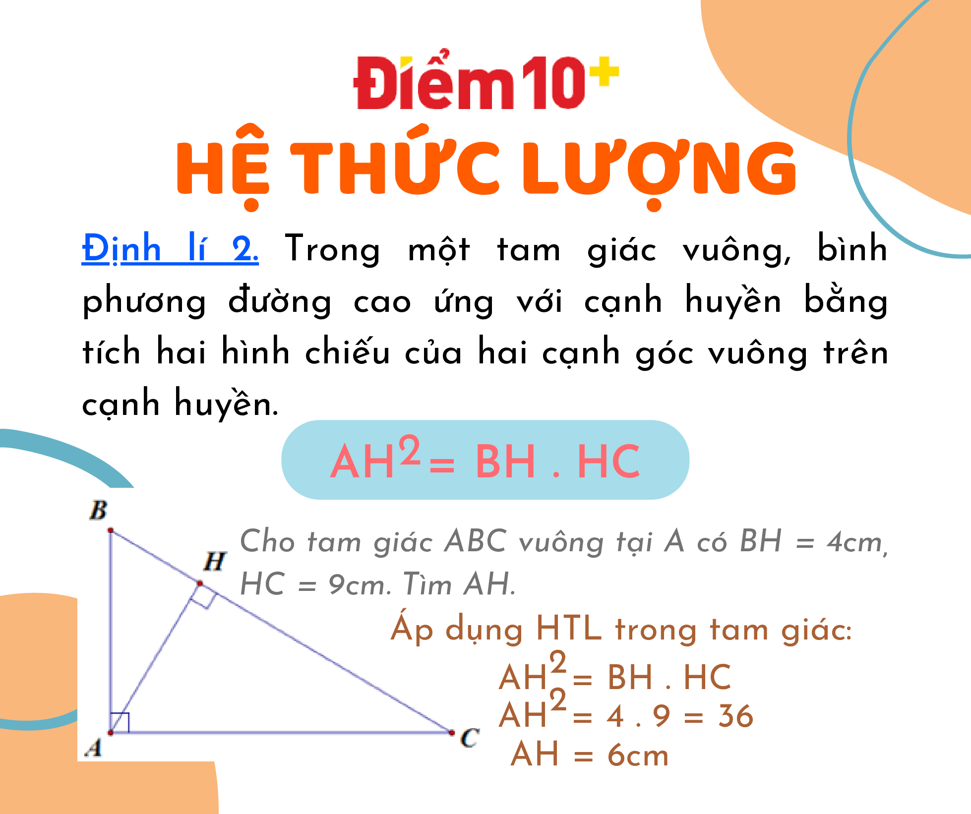 Hệ Thức Lượng Trong Tam Giác Vuông Lớp 9 (đầy đủ)