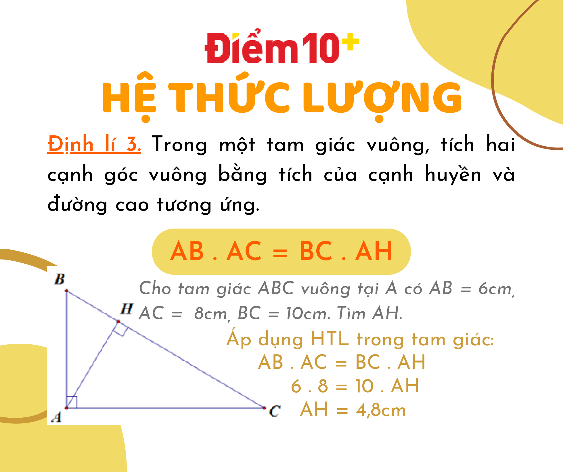 Hệ Thức Lượng Trong Tam Giác Vuông Lớp 9 (đầy đủ)